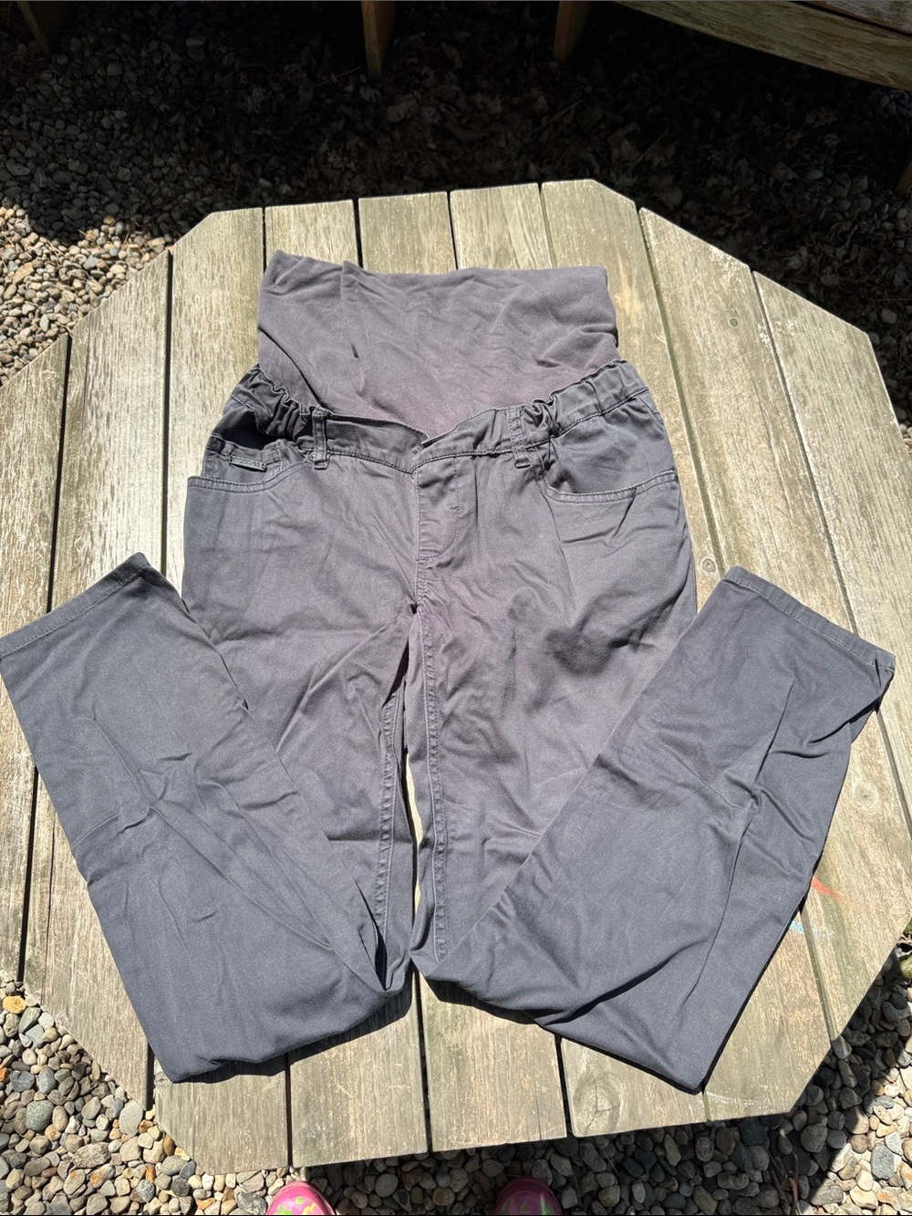Grey Noppies Maternity Trousers with Adjustable Waistband